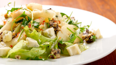 baby greens, pear, walnut and blue cheese salad.jpg