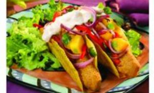 Baja Fish Tacos with Onion Mango Salsa