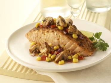 Baja Salmon with Mushrooms