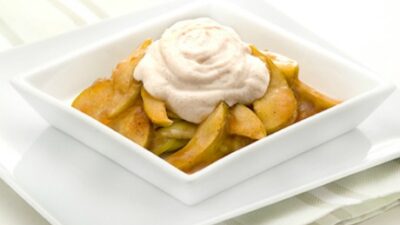 Baked Apples with Cinnamon Yogurt Topping