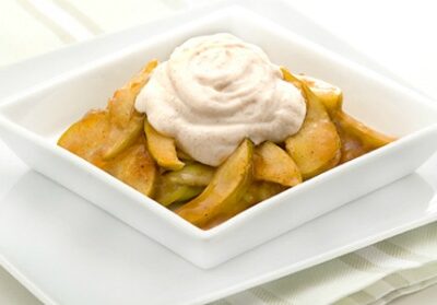 Baked Apples with Cinnamon Yogurt Topping