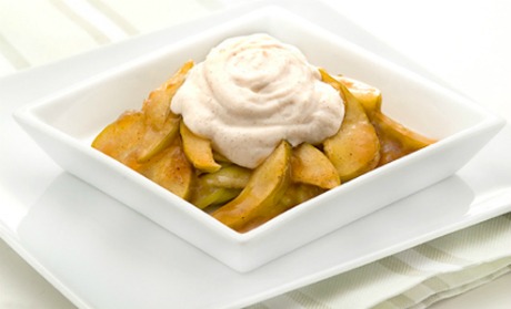 Baked Apples with Cinnamon Yogurt Topping