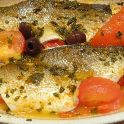 Baked Branzini with Chermoula