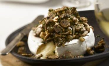Baked Mushroom-Topped Brie