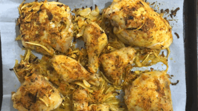 Baked Oniony chicken