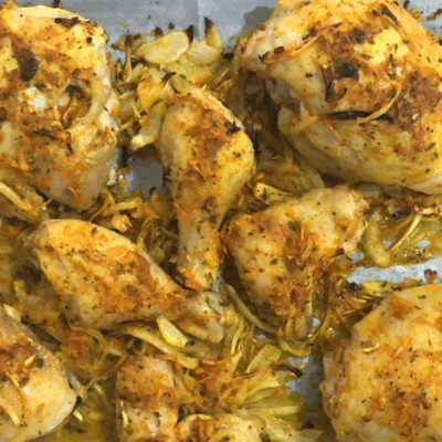 Baked Oniony chicken