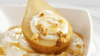 Baked Pears with Vanilla Yogurt and Granola