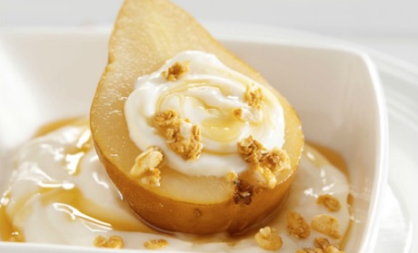 Baked Pears with Vanilla Yogurt and Granola