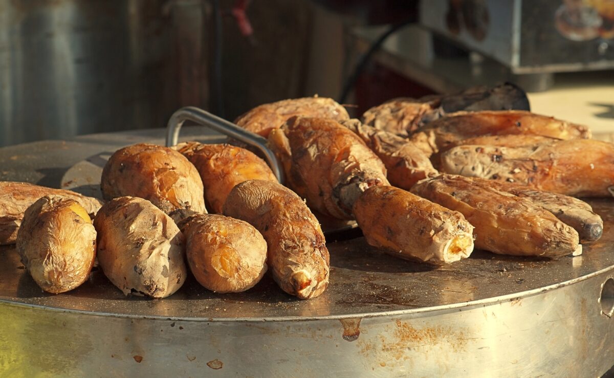 Salt Baked Sweet Potatoes
