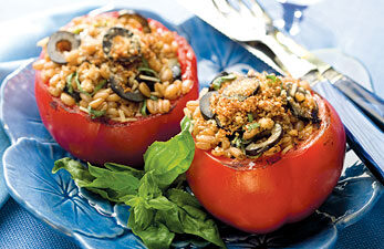 Baked Tomatoes with Olives