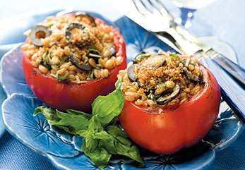 Baked Tomatoes with Olives