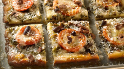 Basil Focaccia Wedges