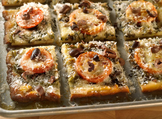 Basil Focaccia Wedges