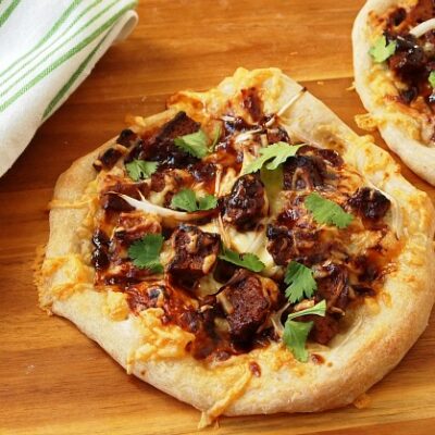BBQ-Seitan-Pizza