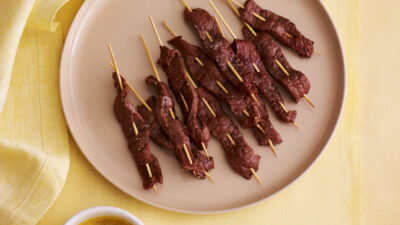 Beef Satay with Horseradish Mustard
