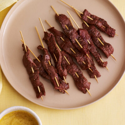 Beef Satay with Horseradish Mustard