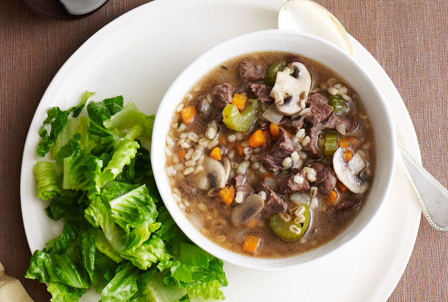 beefy mushroom barley soup