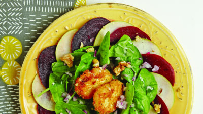 Beet and goat cheese salad.