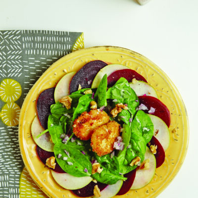 Beet and goat cheese salad.