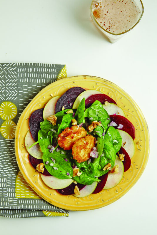 Beet and goat cheese salad.