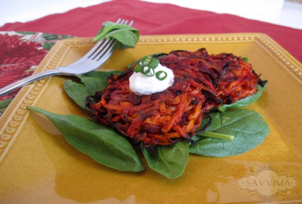 Beet & Carrot Latkes