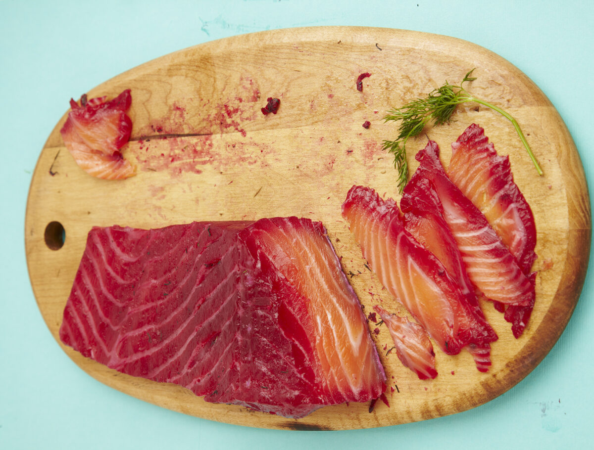 BEET CURED SALMON