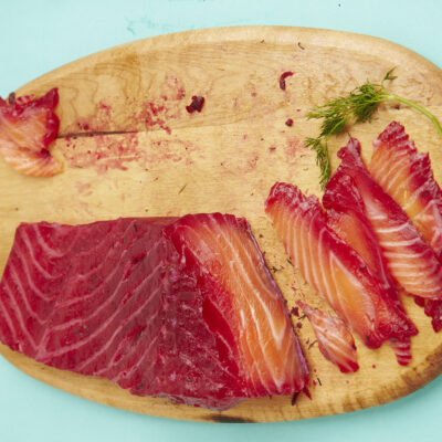 BEET CURED SALMON