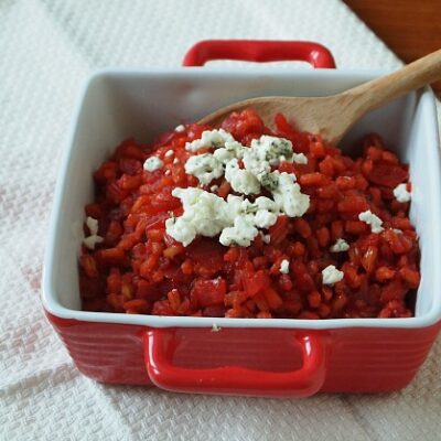 beet-farro-risotto-with-goat-cheese