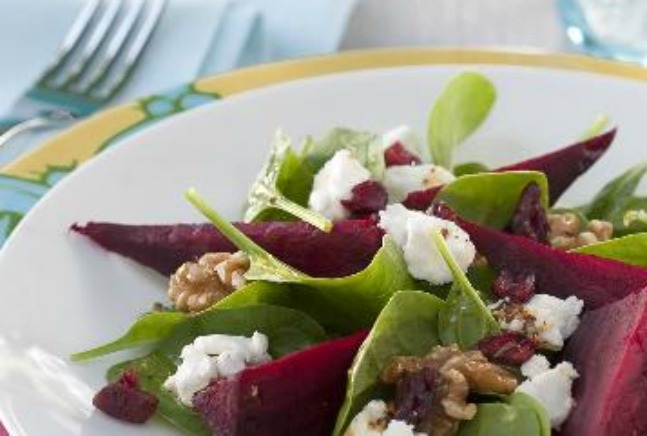 Beetroot and Cranberry Salad with Goat's Cheese