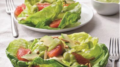 Bibb Lettuce with Grapefruit, Avocado, and Creamy Avocado Dressing