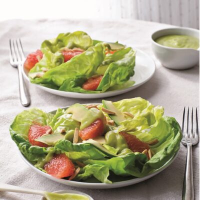 Bibb Lettuce with Grapefruit, Avocado, and Creamy Avocado Dressing