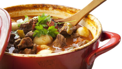 Slow cooker beer cholent