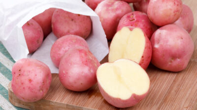 garlic smashed new potatoes