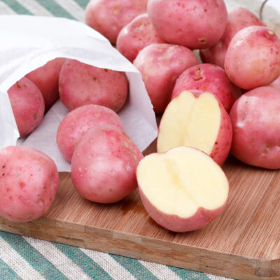 garlic smashed new potatoes