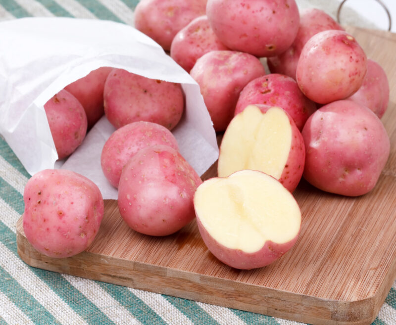 garlic smashed new potatoes