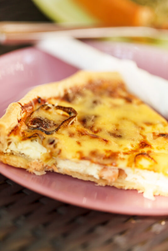 Smoked salmon baked omlette