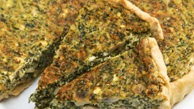 spinach mushroom quiche