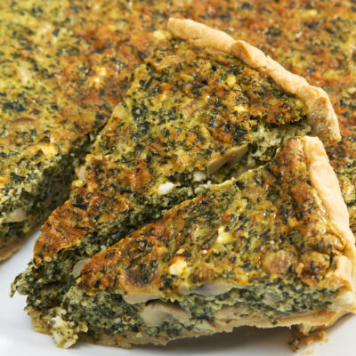 spinach mushroom quiche
