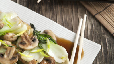 Asian Bok Choy and Mushrooms with Tofu