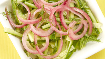 Cucumber Dill Pickled Red Onion Slaw