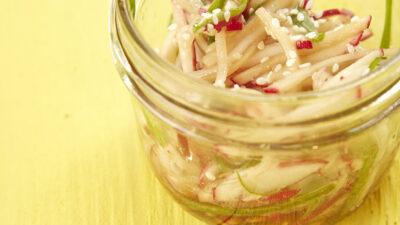 Radish Scallions Sesame Seed Slaw
