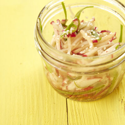 Radish Scallions Sesame Seed Slaw