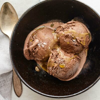 Bittersweet Chocolate and Extra Virgin Olive Oil Ice Cream vertical1