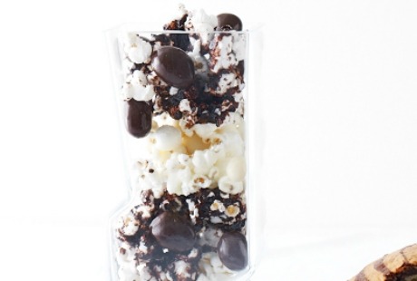 black and white popcorn