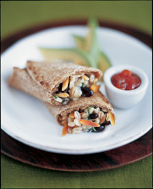 Black Bean and Barley Burrito