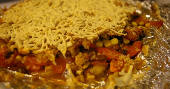 black bean tamale pie