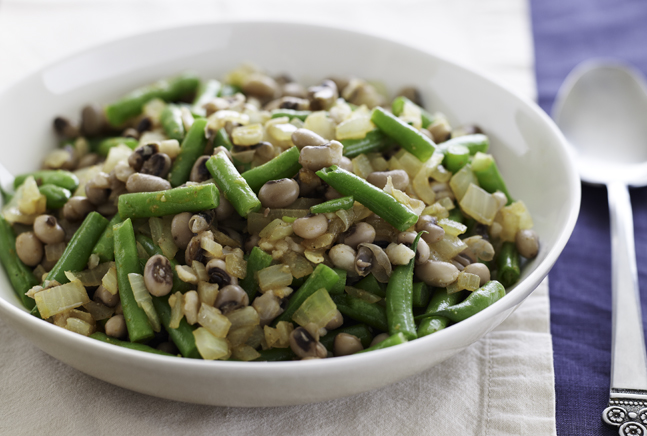 Black Eyed Peas and Green Beans