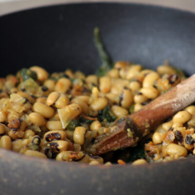 Black-eyed Peas with Mustard Greens