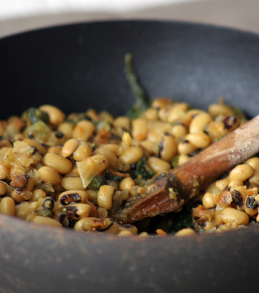 Black-eyed Peas with Mustard Greens
