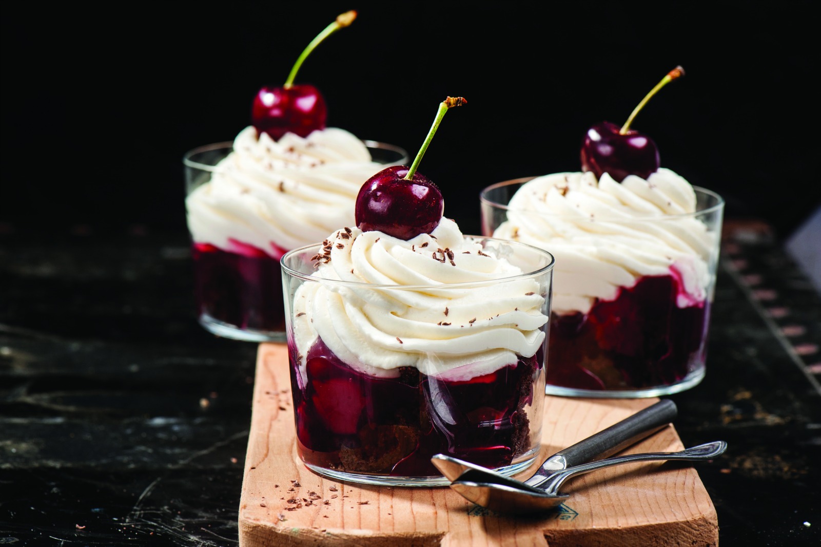 Black Forest Cheesecake Shooters